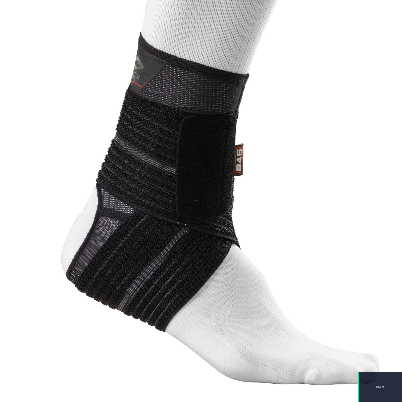 Ankle Sleeve Compression Wrap Support Black Medium with Elastic Mesh