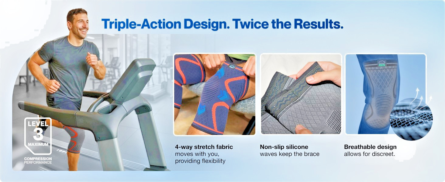 Modvel Compression Knee Brace (S) 2pack,Arthritis,ACL Pain Relief New/Ships Free