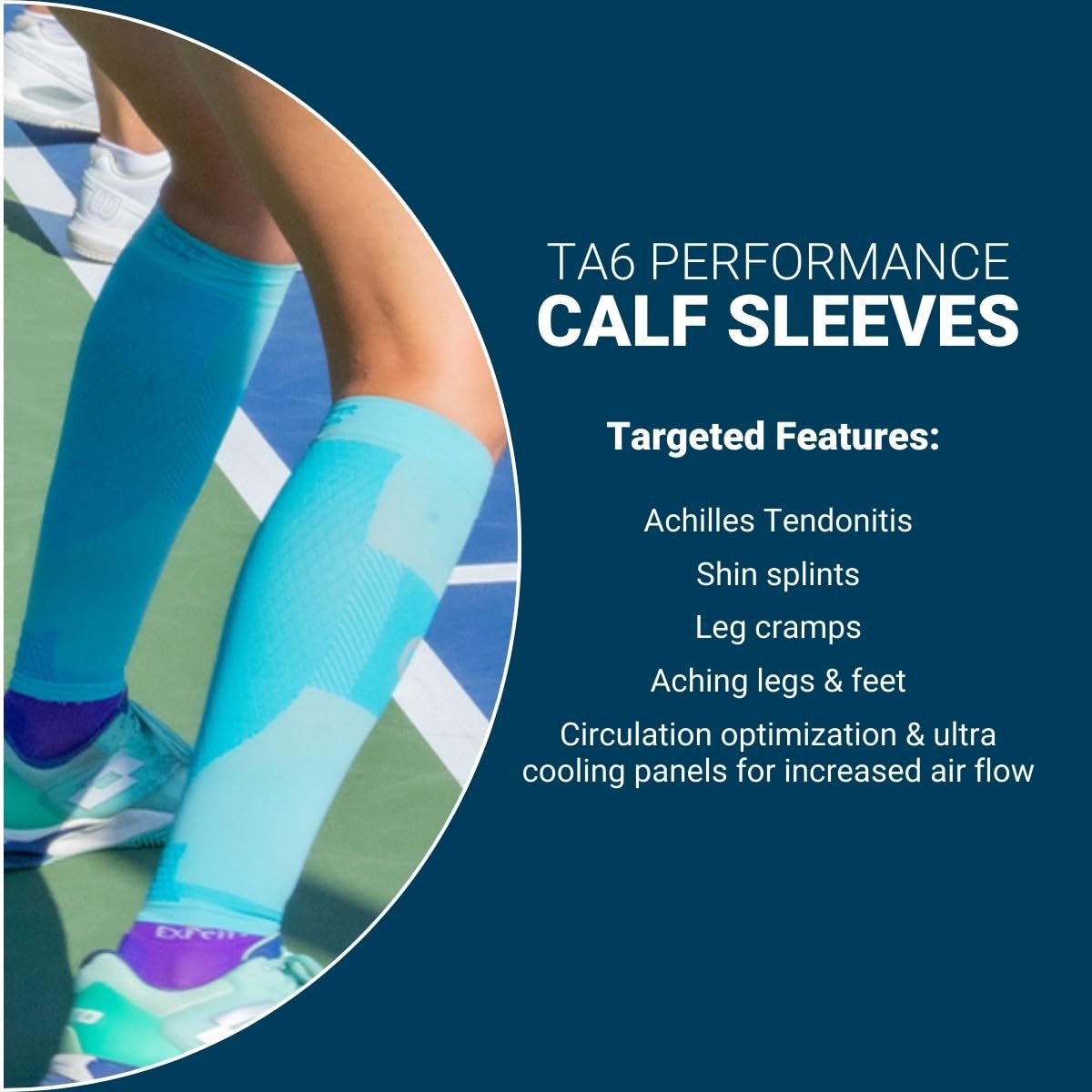 Thin Air Compression Calf Sleeves TA6 for running, maximizing airflow and rel…