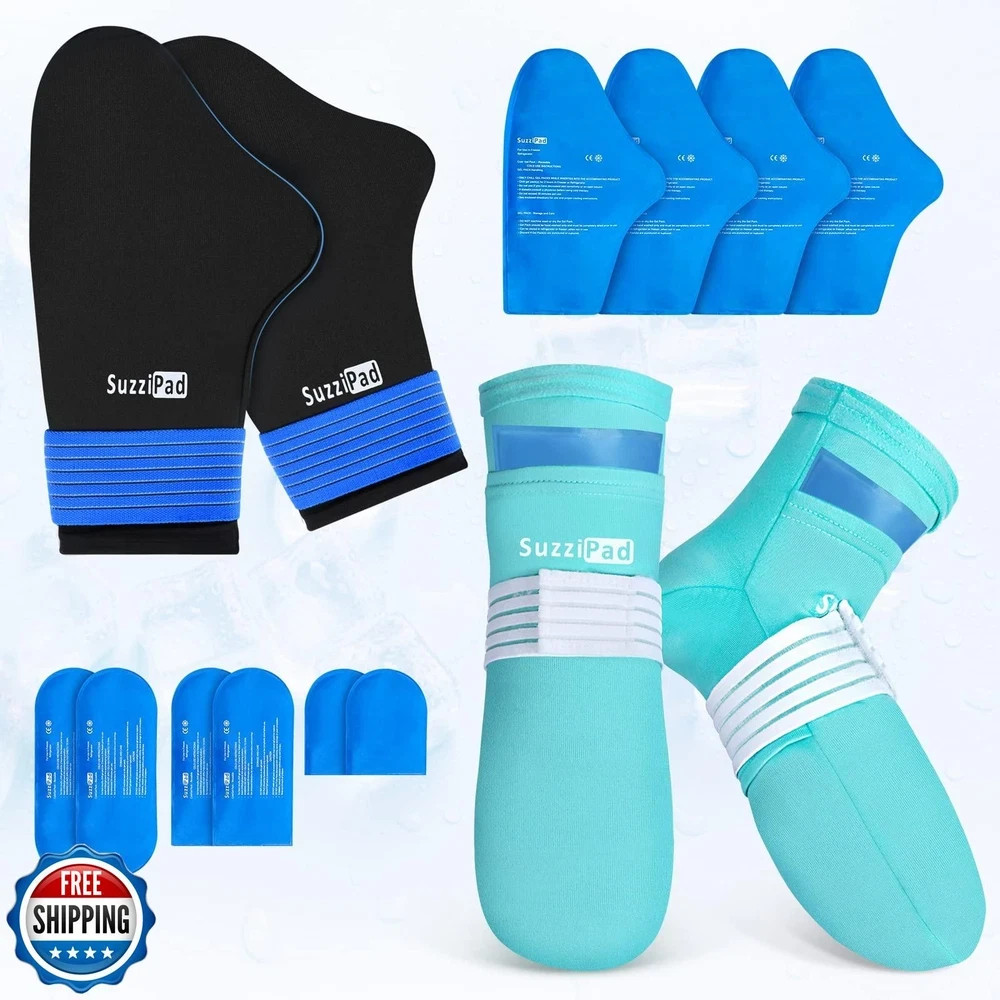 SuzziPad Cold Gloves and Socks for Chemotherapy, Chemo Ice Packs for Hands an