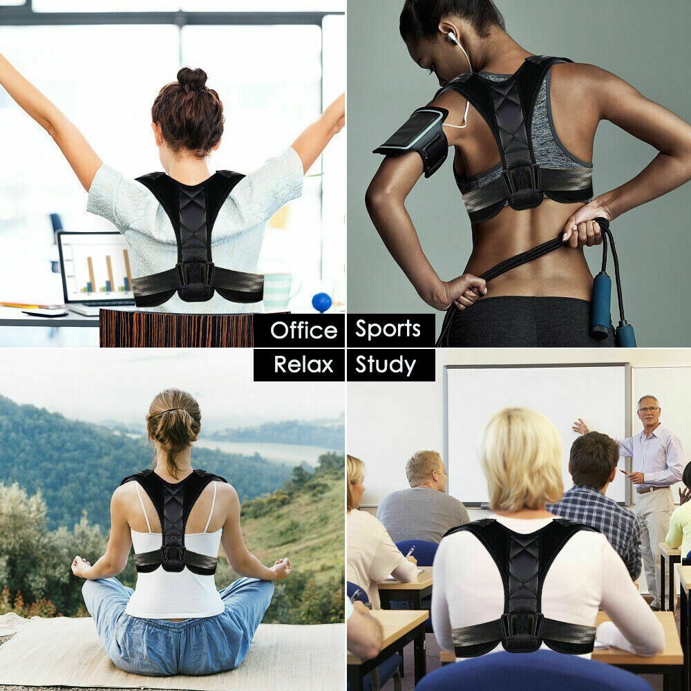 UNISEX POSTURE CORRECTOR ORTHOTICS SOFT BACK SUPPORT HUMPBACK COMFORTABLE HEALTH