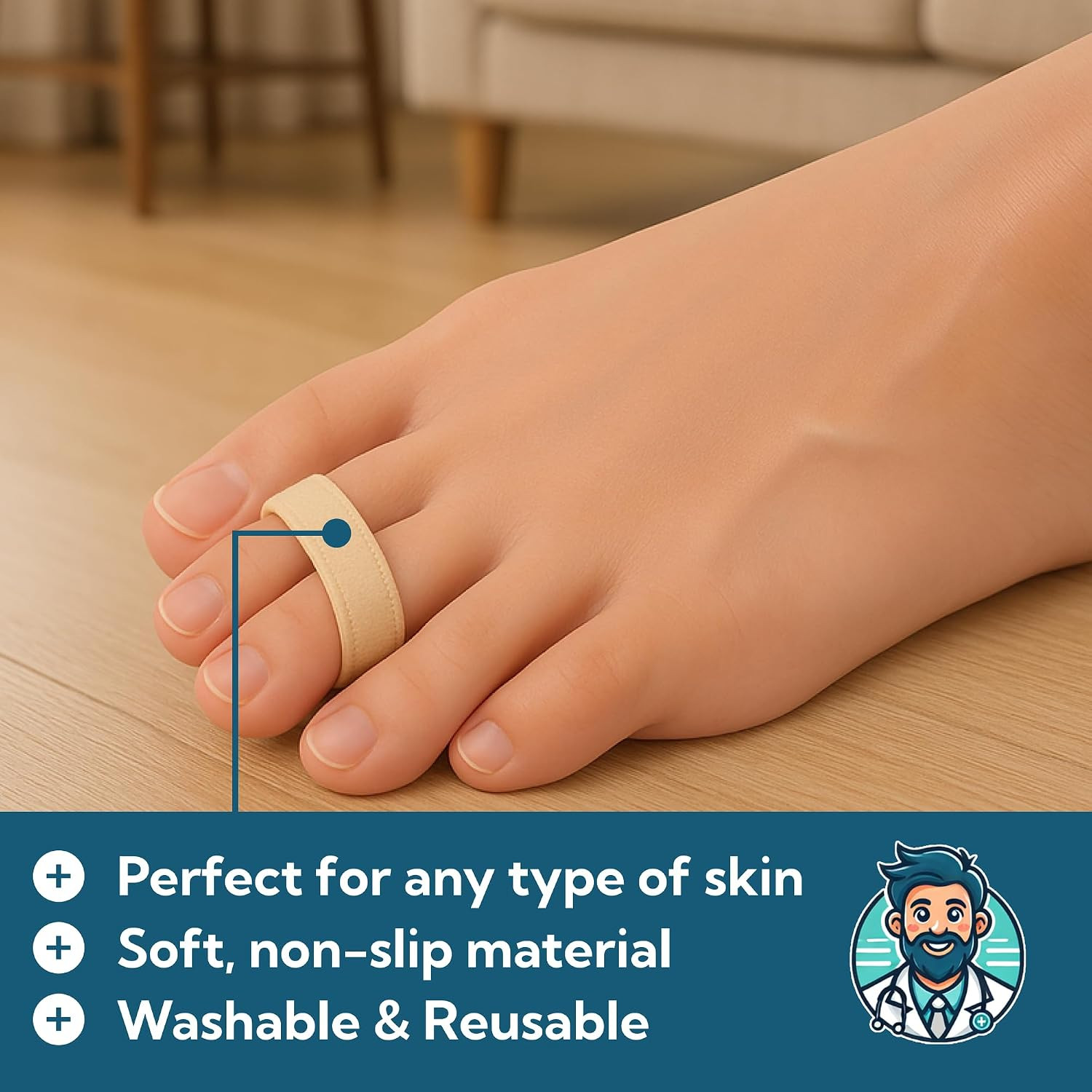 Hammertoe Corrector Buddy Splint Toe Wrap for Pain Relief – Podiatrist Recommend