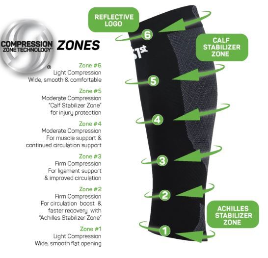 OS1st DC Comics CS6 Performance Calf Sleeve Compression Achilles Support