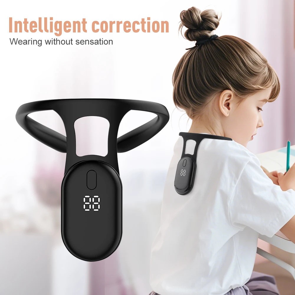 Smart Posture Corrector Device Vibration Reminder Back Neck Trainer Adults Kids