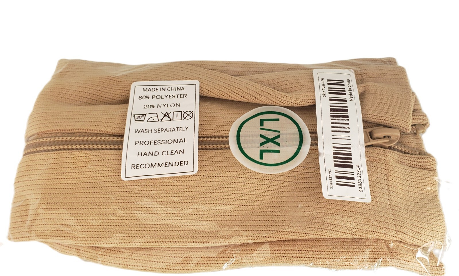 3 Pair Unisex Beige Tan Compression Socks Side Zip Open Toe Leg Support L/XL New