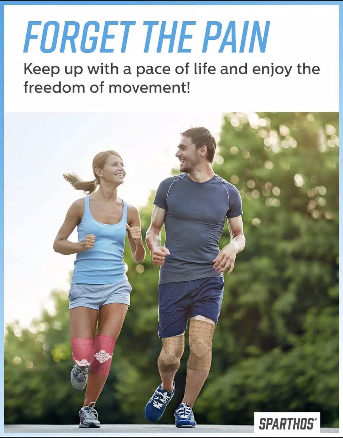 Sparthos Knee Compression Sleeves – Joint Protection and Support. Blue