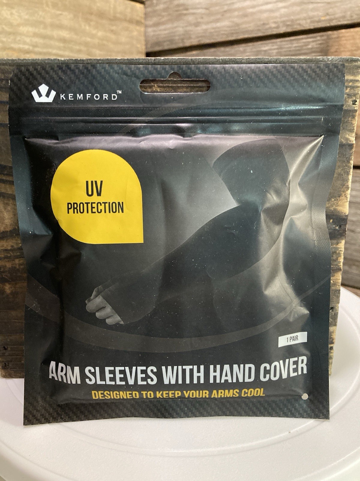 Kemford Arm Sleeves Compression Sleeves With Hand Cover Large 1 Pair NIP