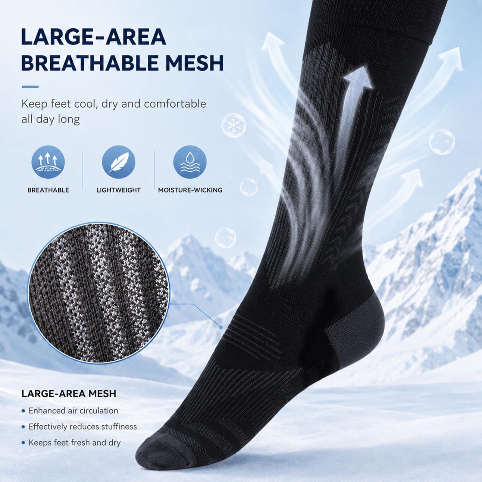 DSLWFQY Compression Socks for Women & Large-X-Large, 2-pack combination 6