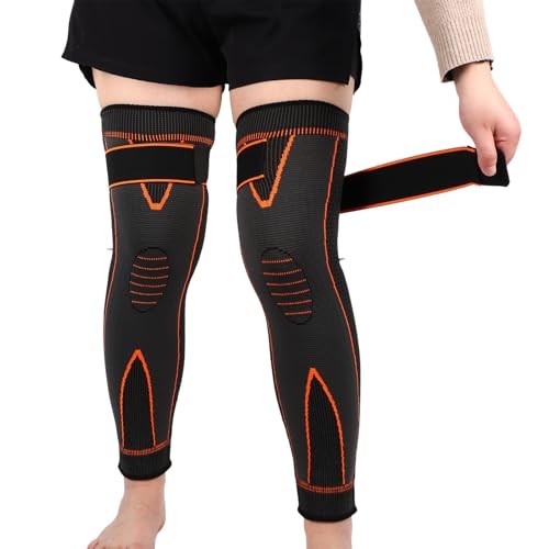 SUJAYU 2 Pack Knee Wraps for Pain Relief Women Men, Knee Large Orange