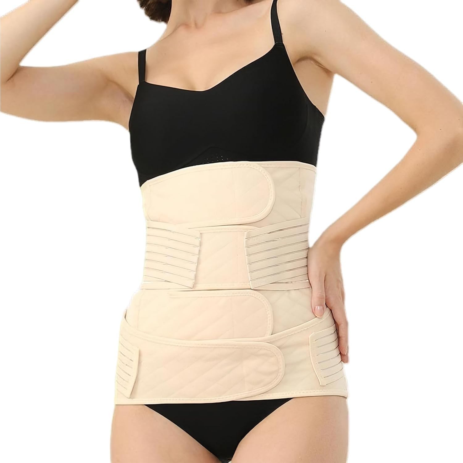 ZOLIQUEX XXX-Large 2 in 1 Postpartum Belly Band Wrap Beige, XXX-Large, Beige