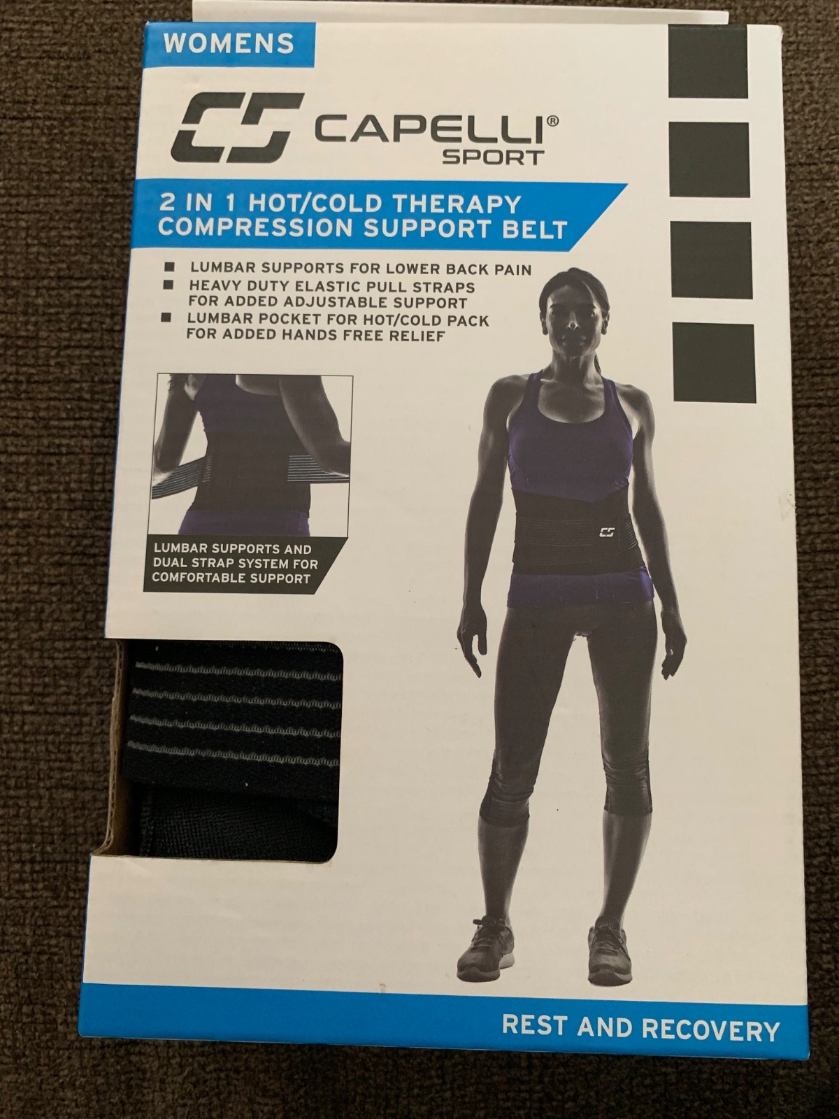 Lower Back Lumbar Support Belt Brace Rapid Relief With Hot and Cold Therapy