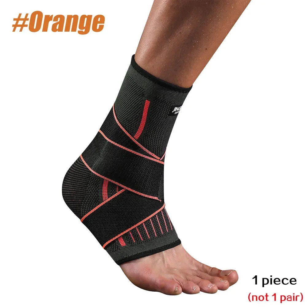 1 Pcs Ankle Brace Compression Sleeve, Adjustable Ankle Support Strap for Spraine