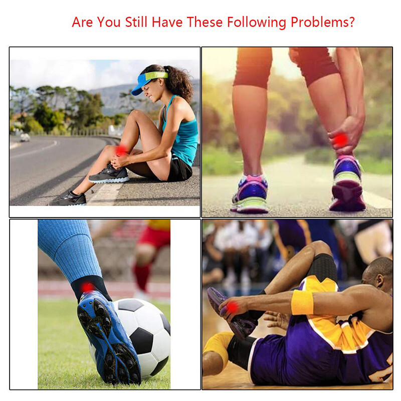 Copper Ankle Support Compression Sleeve Brace Plantar Fasciitis Socks for Sports