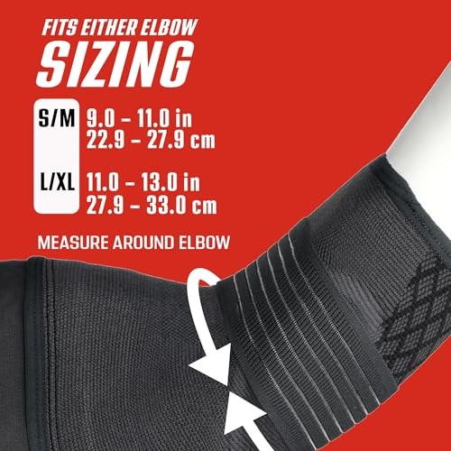 ACE Brand Flex Comfort Compression Elbow Sleeve 208707, L/XL Large/X-Large