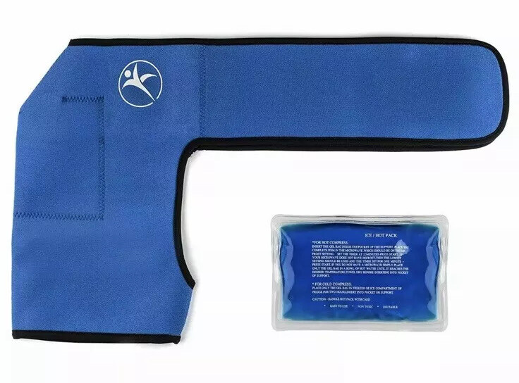 Shoulder Brace Compression Sleeve with Cold Therapy Ice Pack Pocket & Ice Pack