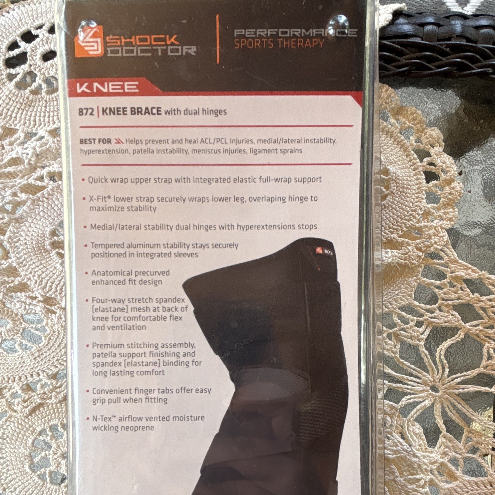 Shock Doctor Knee Brace Level 3 XXL Black Dual Hinges New Sealed In Box