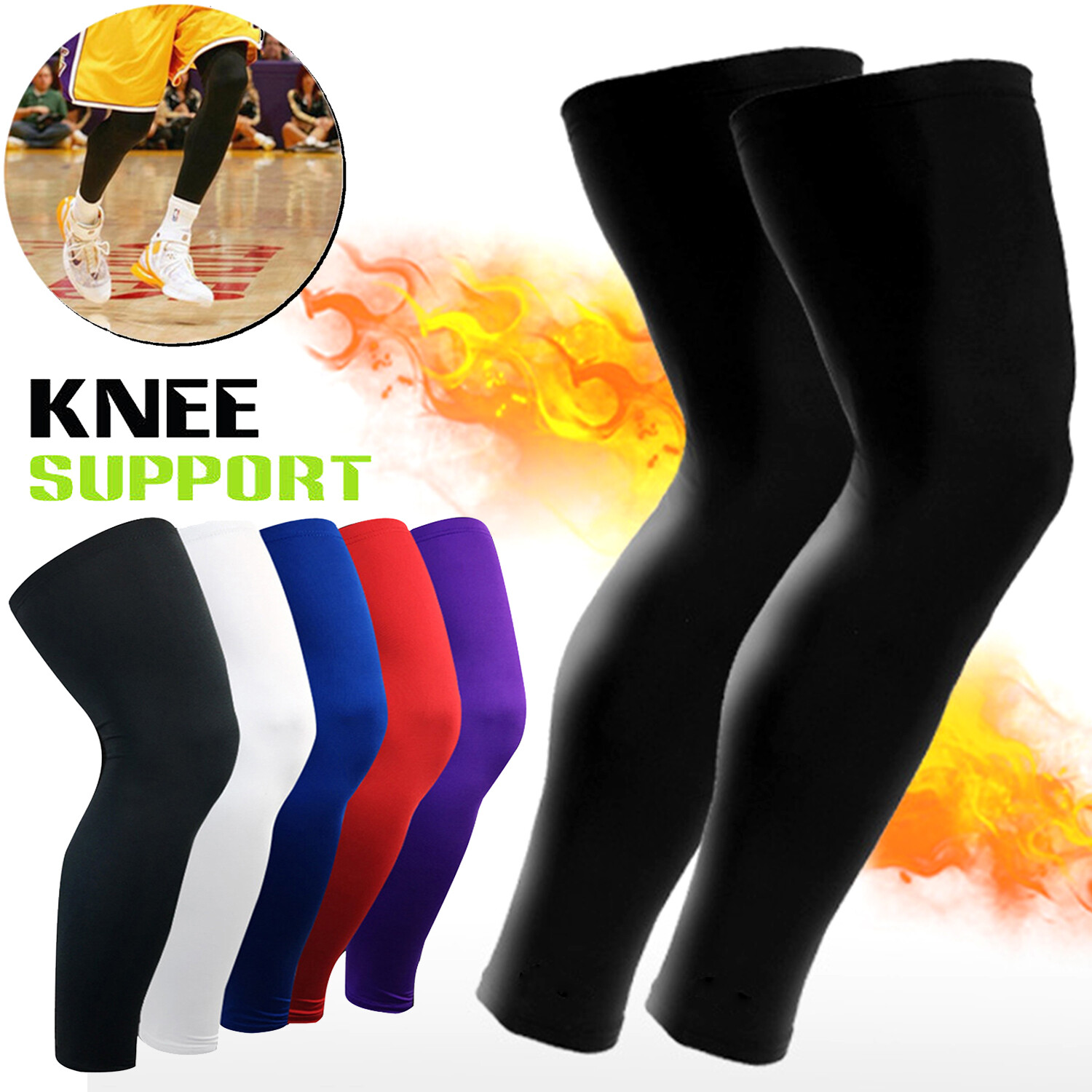 Compression Socks Knee High Support Stockings Leg Thigh Sleeve For Men Women CFR