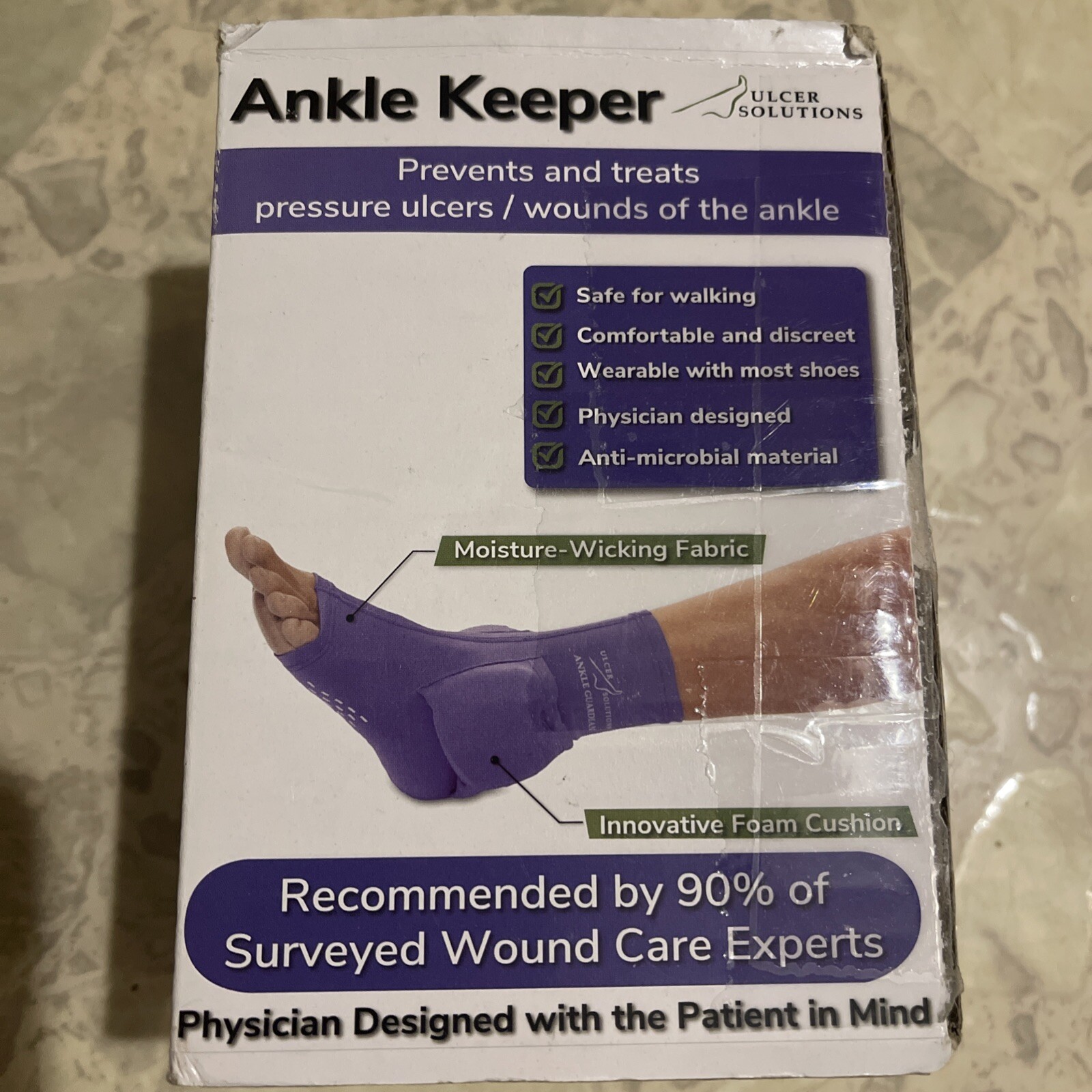Ankle Keeper Ulcer Solutions. Prevents & Treats Pressure Ulcers & Wounds Size M