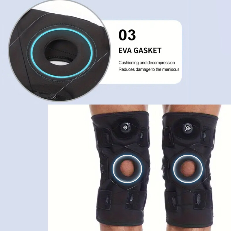 Knee Brace Hinged Compression Sleeve Open Patella Joint Support Stabilizer Wraps