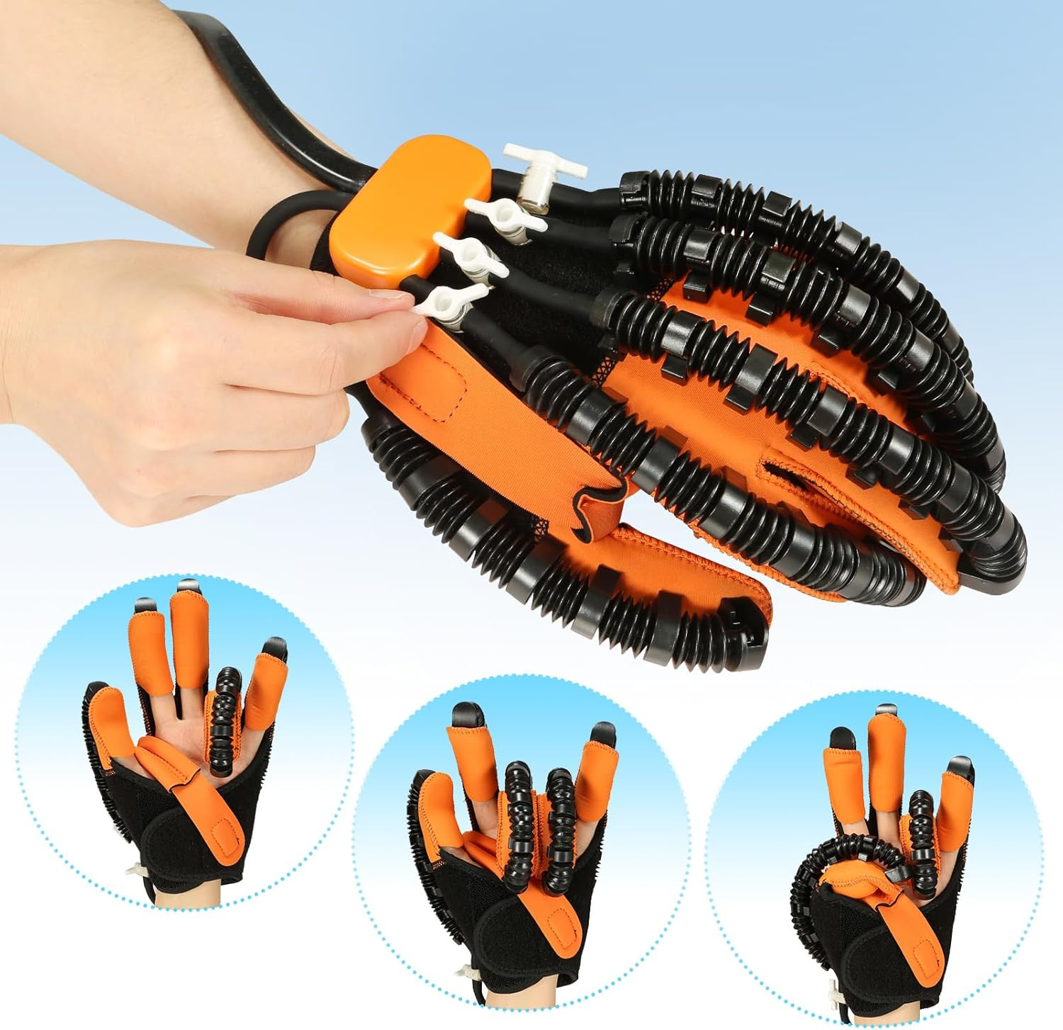 Heating Rehabilitation Robot Gloves For Hand Stroke Hemiplegia Finger Trainer