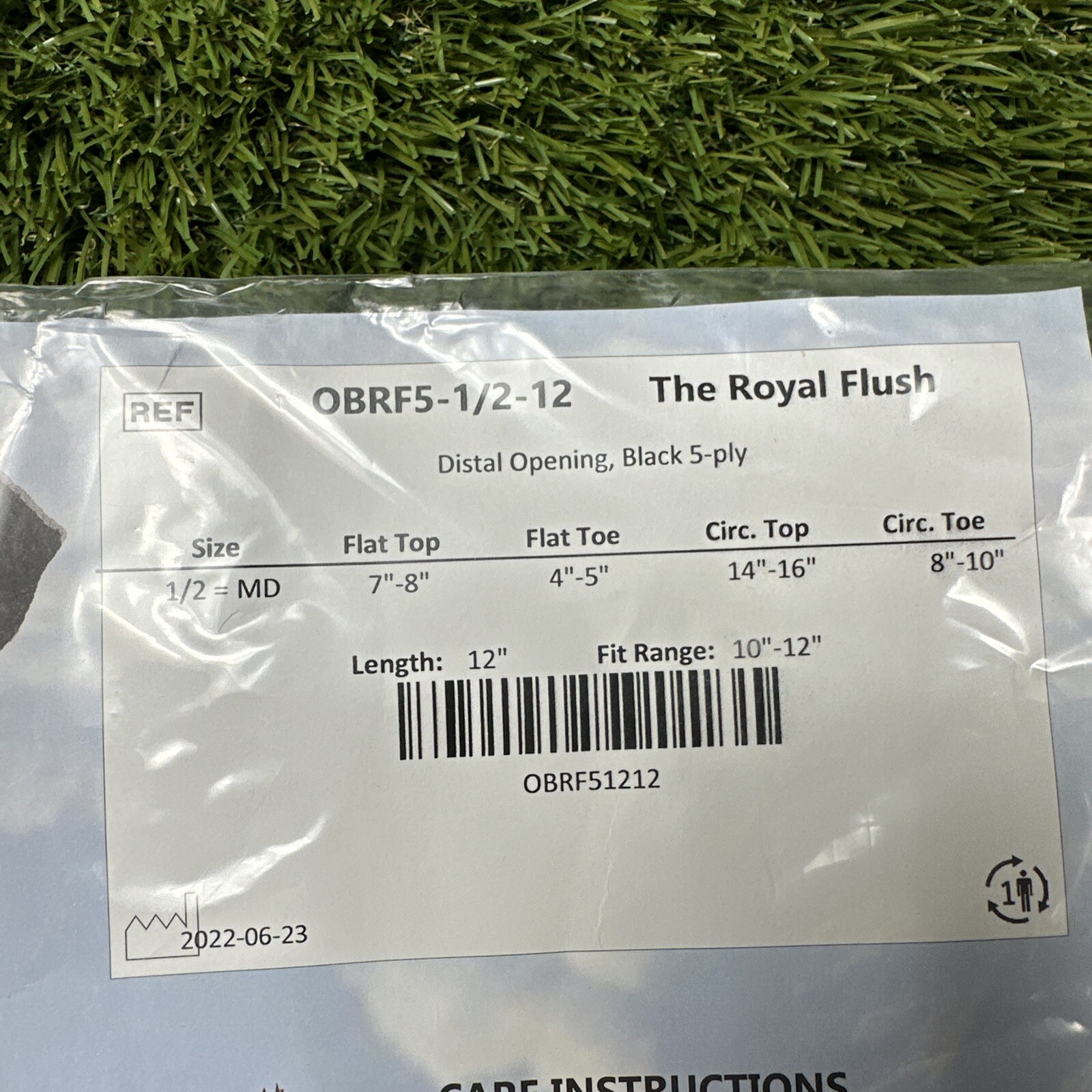 Amputee/Stump SYMES TUBE Sock w/Elasticated Top OBRF5-1/2-12 The Royal Flush