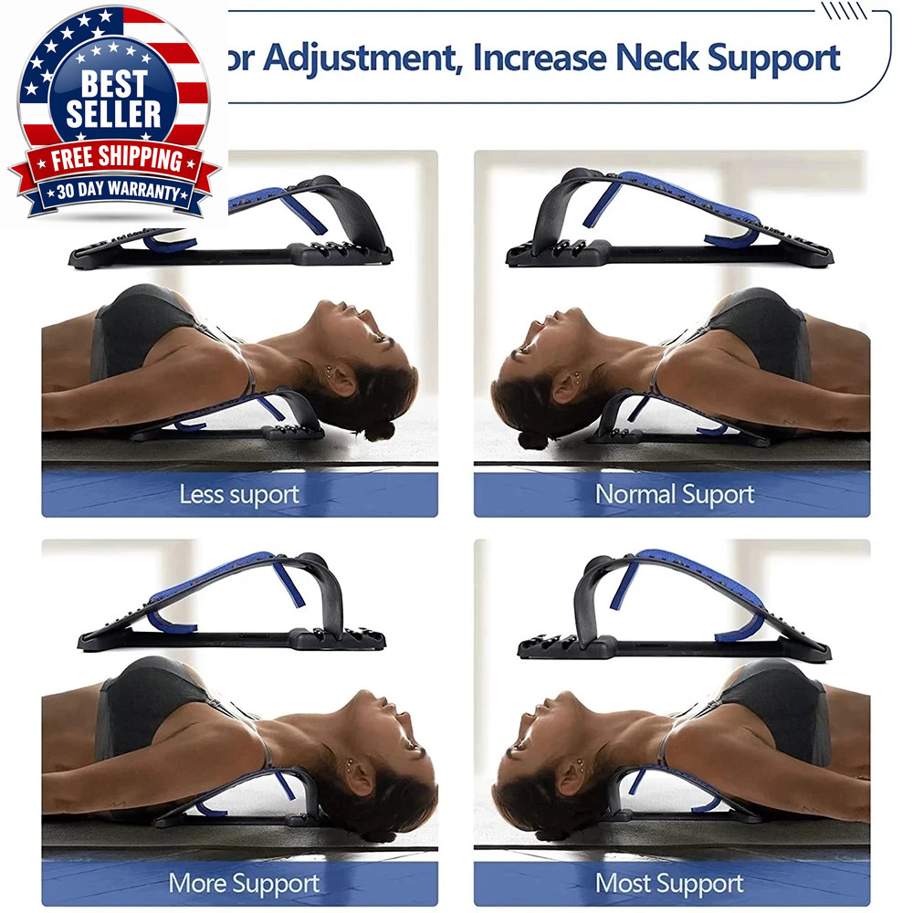 Back Stretcher Multi-Level Adjustable Back Cracker Board Lower Upper Lumbar Spin