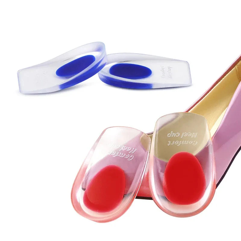 1Pair Spurs Pain Foot Shoe Insoles Silicone Gel Orthopedic Insole for Feet