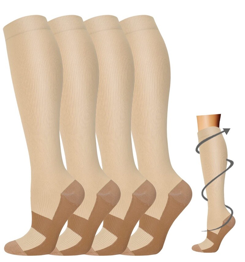 3Pair Compression Socks – Best Support Socks for Nurses Recovery Cycling Flight
