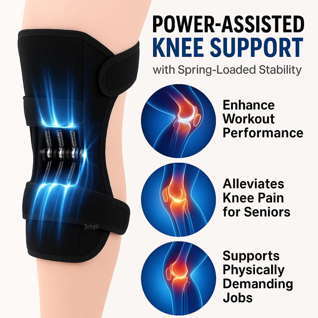 Adjustable Heavy Duty Knee Brace Support with Spring System Joint Pain Relief