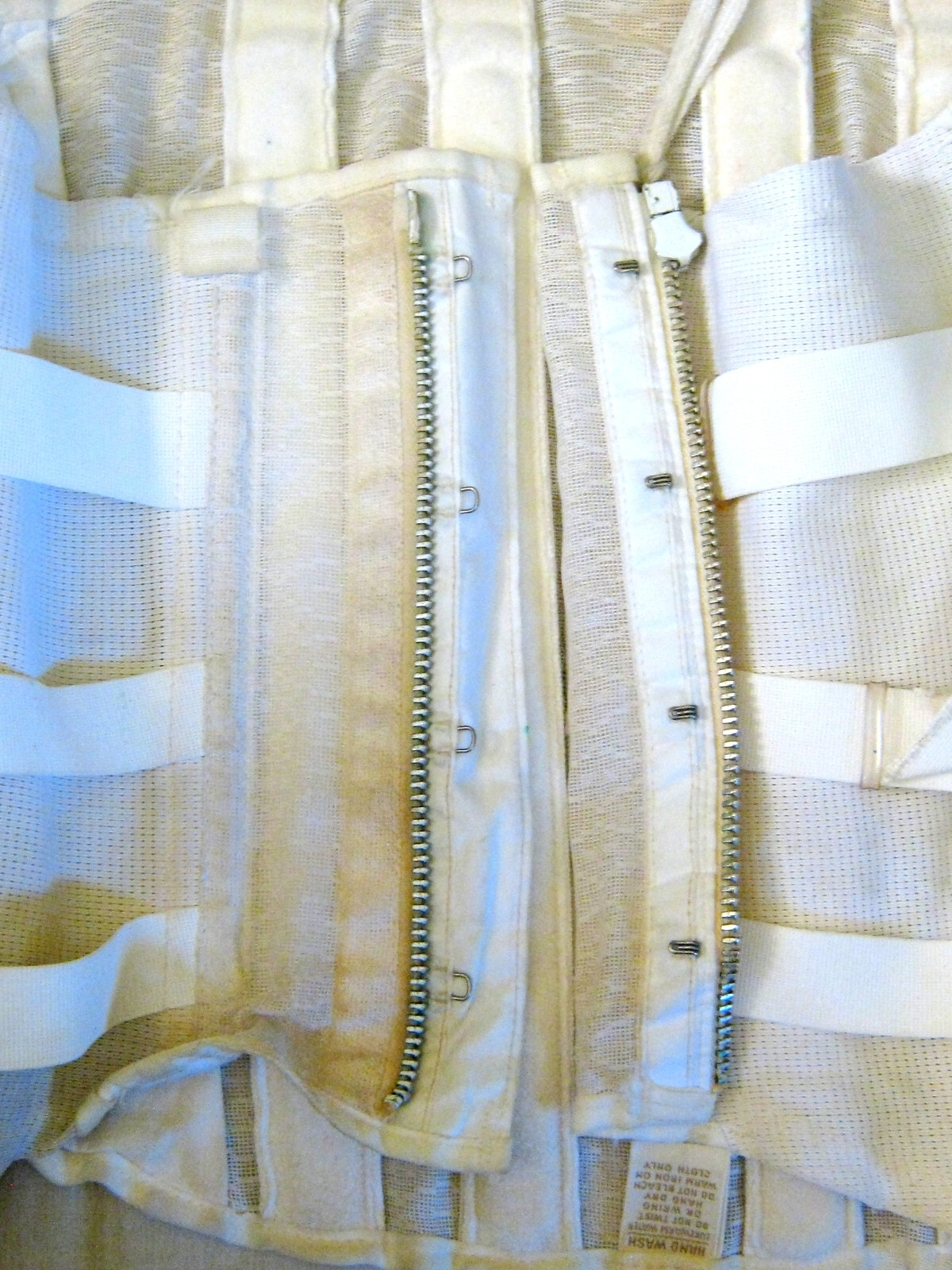 Vintage OTC LUMBOSACRAL SUPPORT Cinch Back Brace Girdle Size 34 in Orig Box