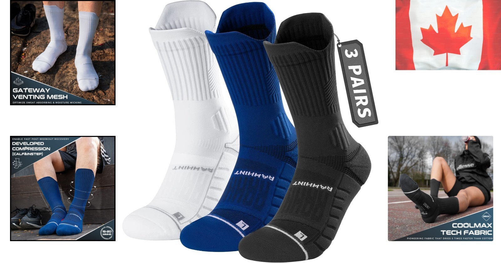 Breathable Coolmax Running Socks – Compression & Anti-Blister for All Activities