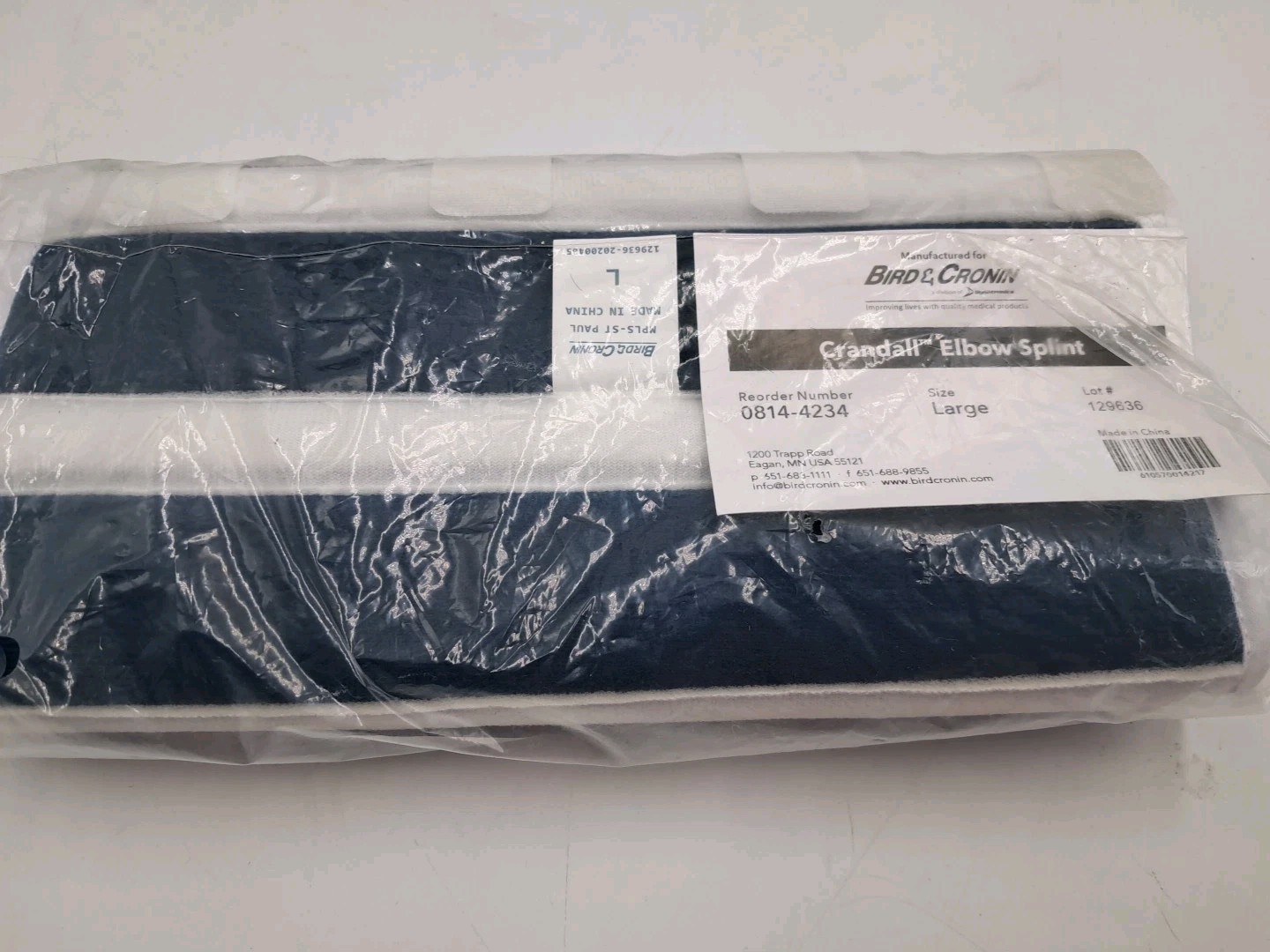 Bird & Cronin Crandall Elbow Splint – Large – 0814-4234