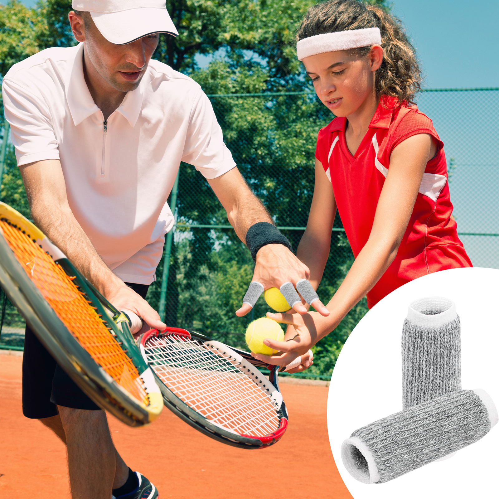 2.4″ × 1.4″ Grey Finger Splints – Elastic Finger Sleeves for Sport Protection