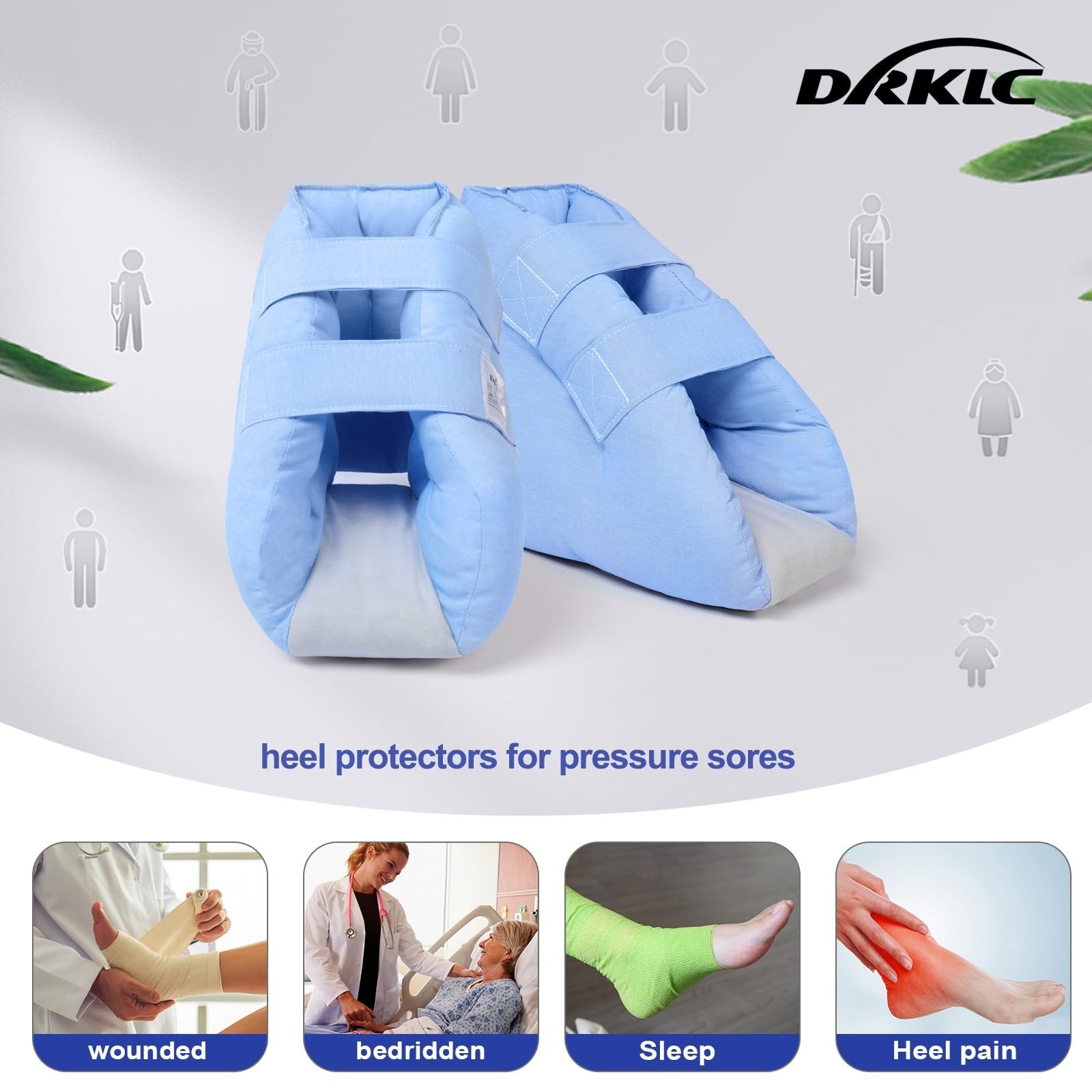 Adjustable Heel Protector Cushion Boot for Pressure Sores, Foot Support Pillow f