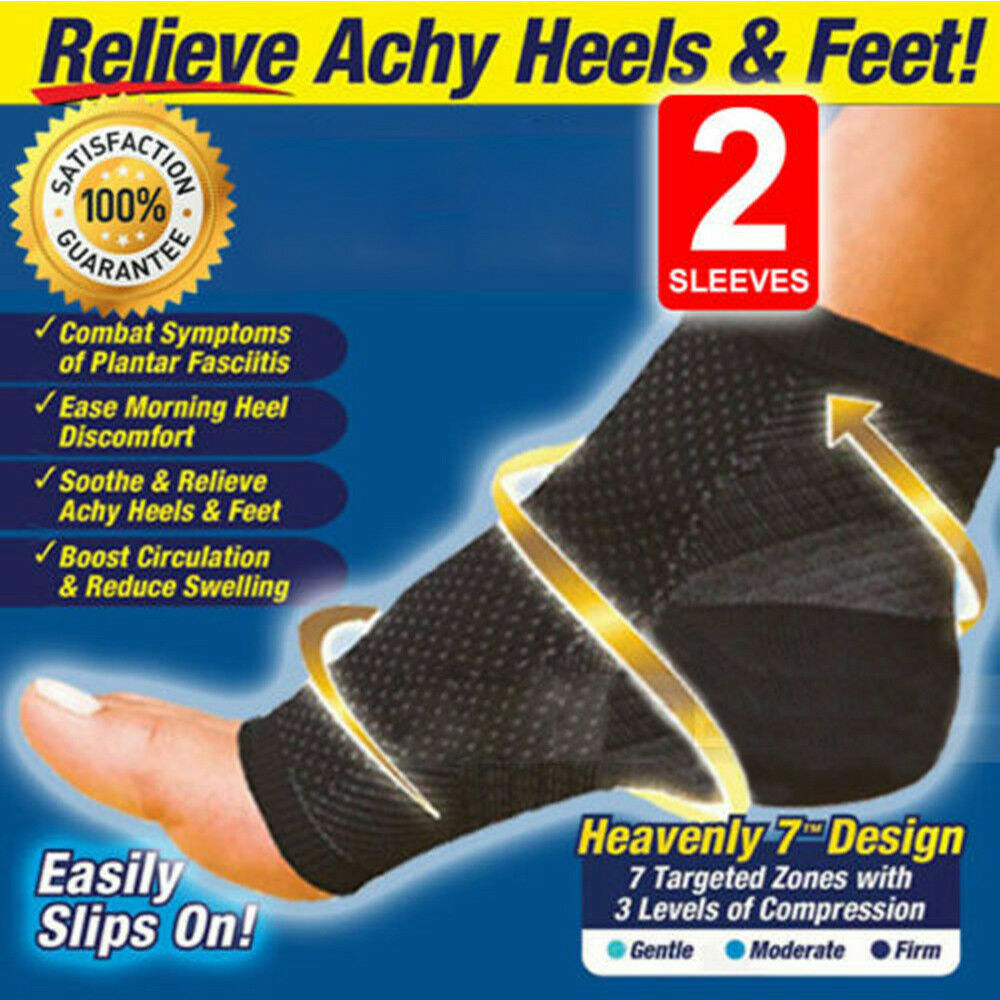 Compression Socks Sleeve Ankle Arch Support Plantar Fasciitis Heel Foot Pain US