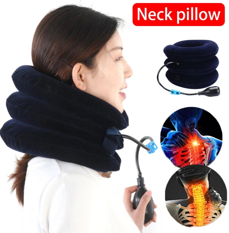 Cervical Neck Traction Device Collar Brace Support Pain Relief Stretcher Therapy