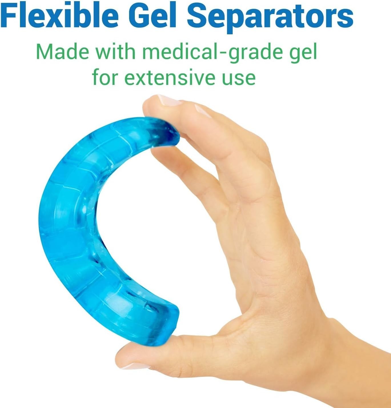 Gel Toe Separators for Adults – 2 Pairs for Increased Flexibility & Circulation