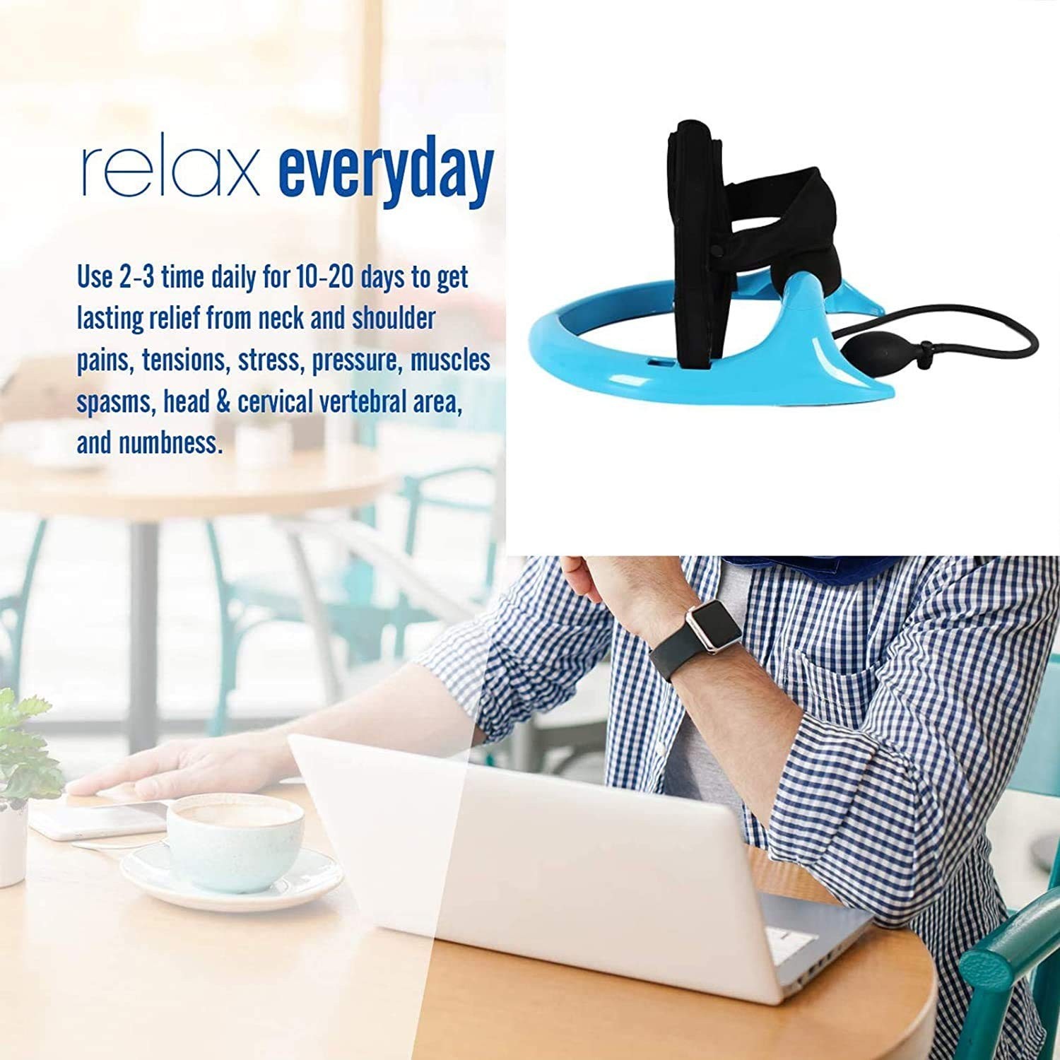 Neck Exerciser Pump for Posture Correction – Cervical Spine Relief & Stiffness A