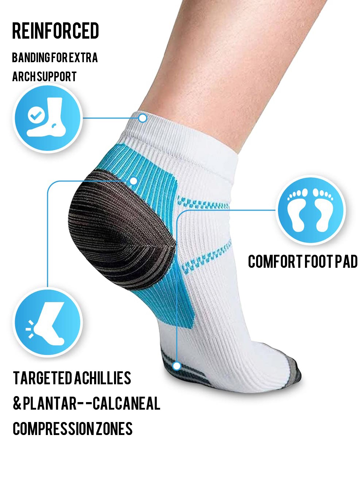 1PCS Orthotic Compression Socks -Plantar Fasciitis Arch Ankle Pain Relief Unisex