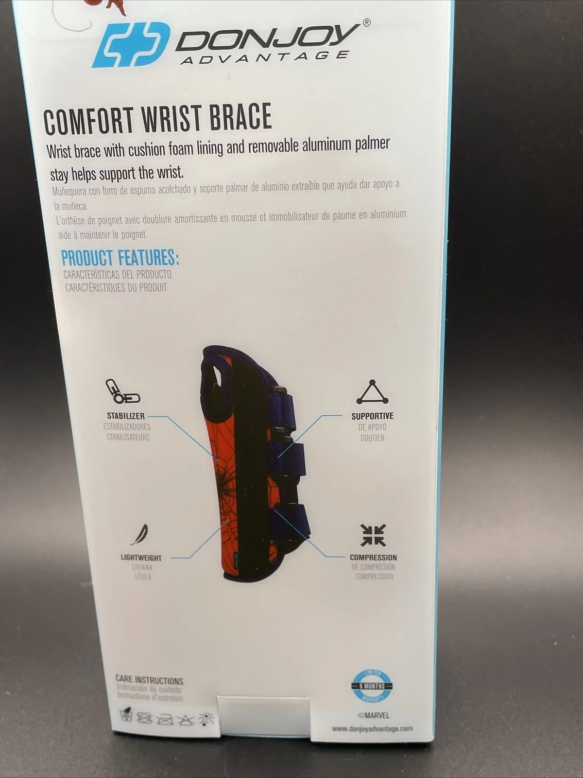 Marvel SPIDERMAN Comfort Wrist Brace Moderate YOUTH LEFT