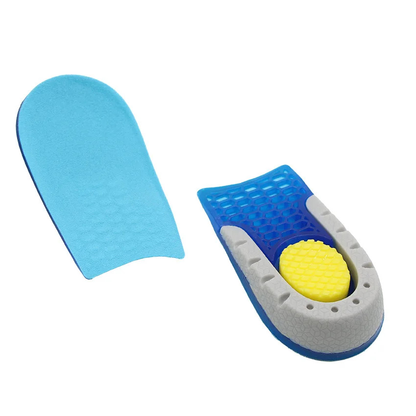 TPE Heightening Half Insole Soft Comfortable Sports Invisible Honeycomb Elastic