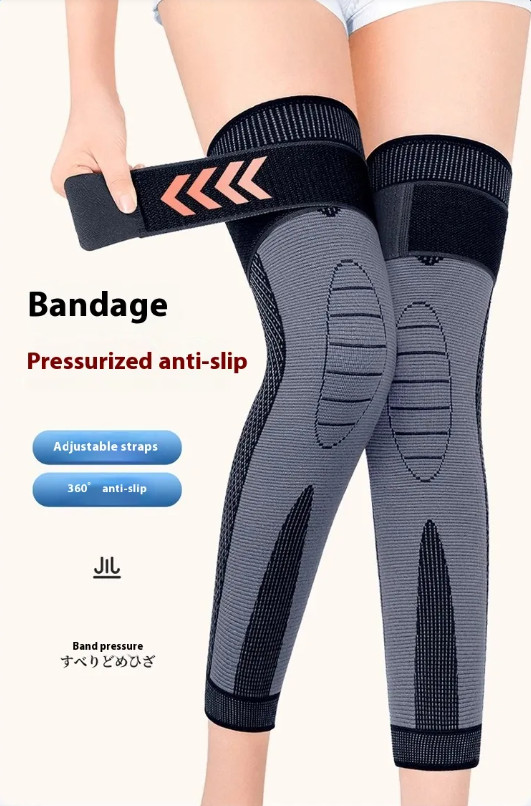 Pair Full Leg Compression Sleeves Self Heating Wormwood Knee Support Sports 2PCS