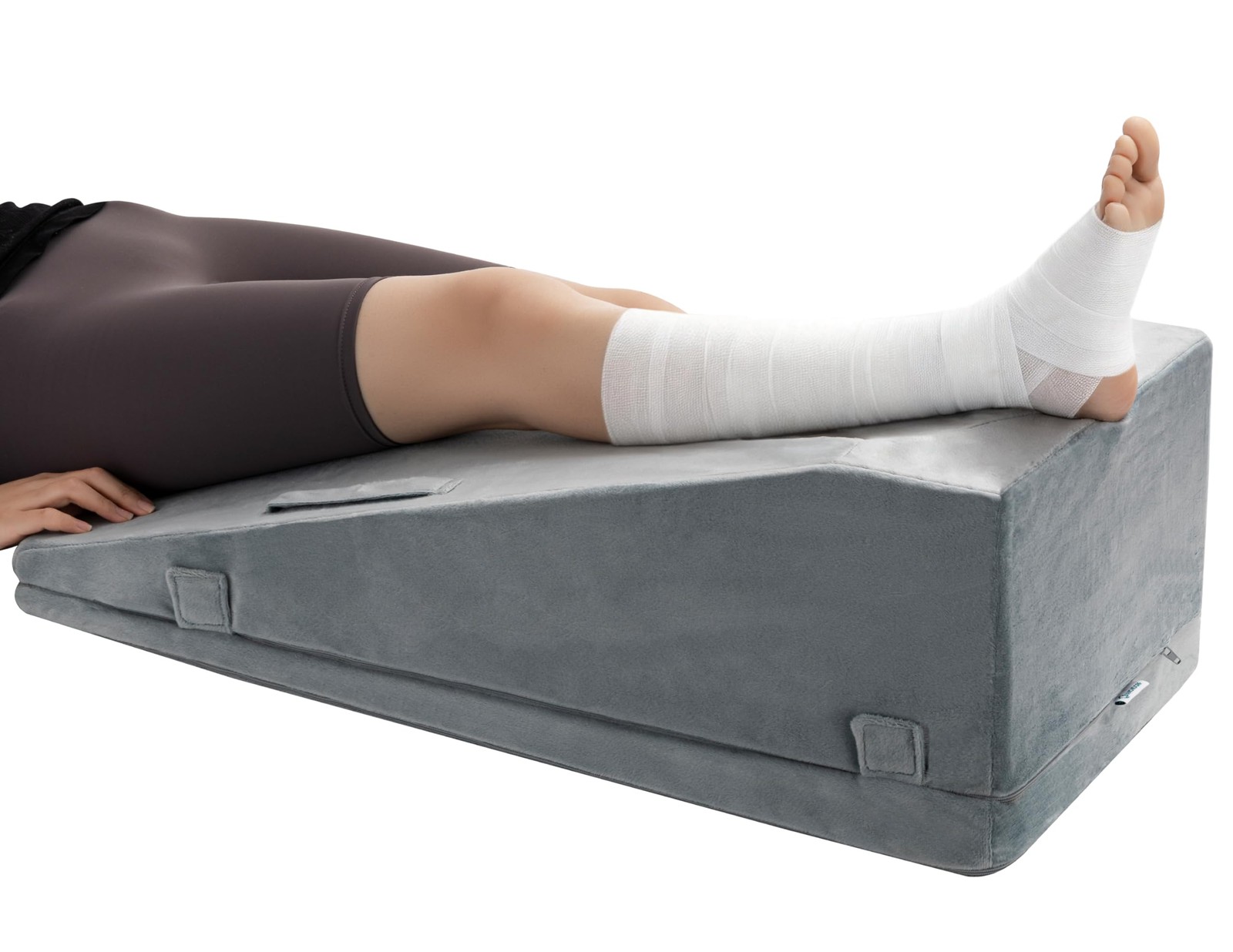 Ganondorf Leg Elevation Pillow, Premium Foam Singe with Pad, Gray