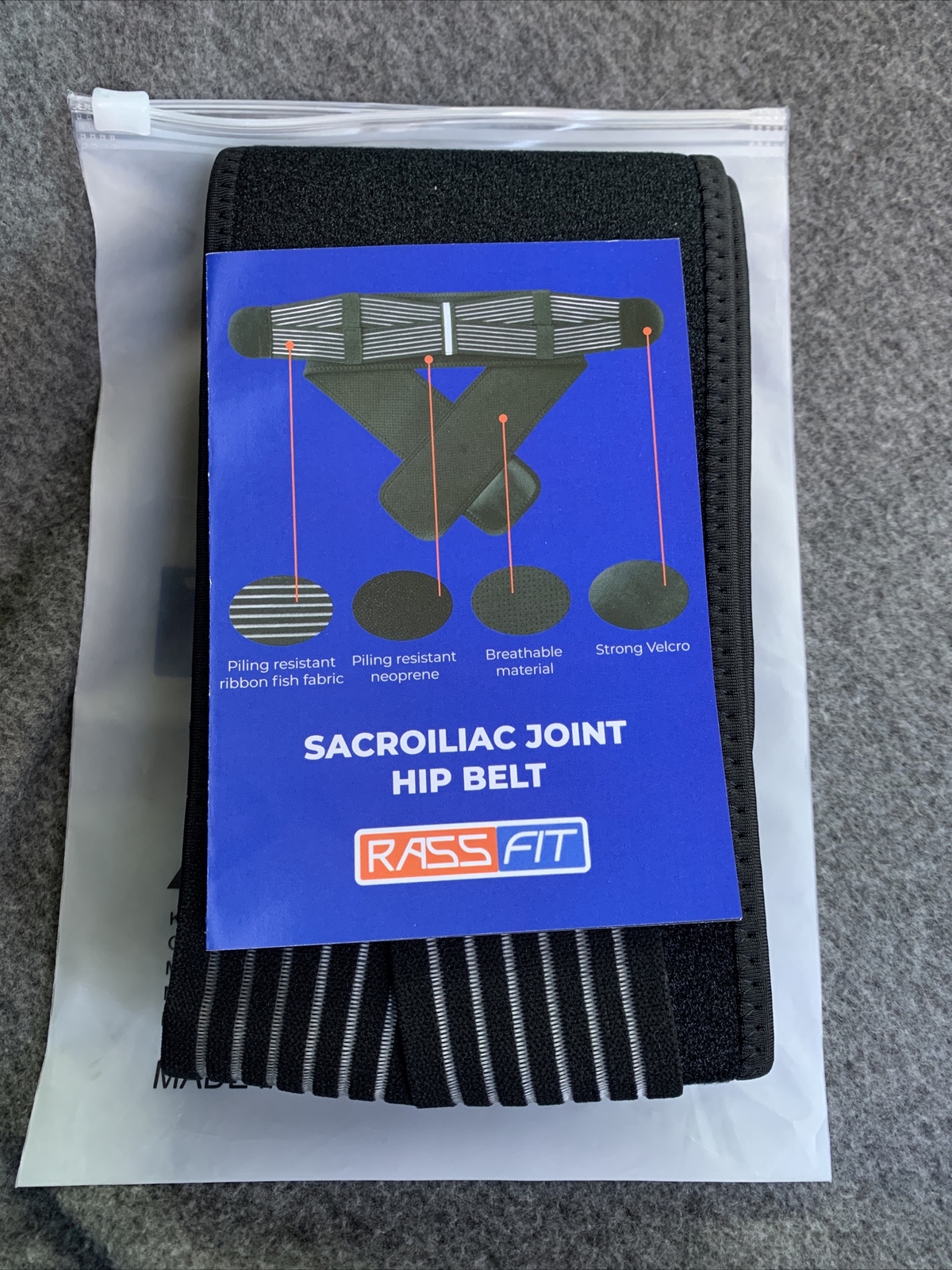 Rassfit Sacroiliac Hip Brace for Lower Back Pain Women & Men – Si Belt Relief
