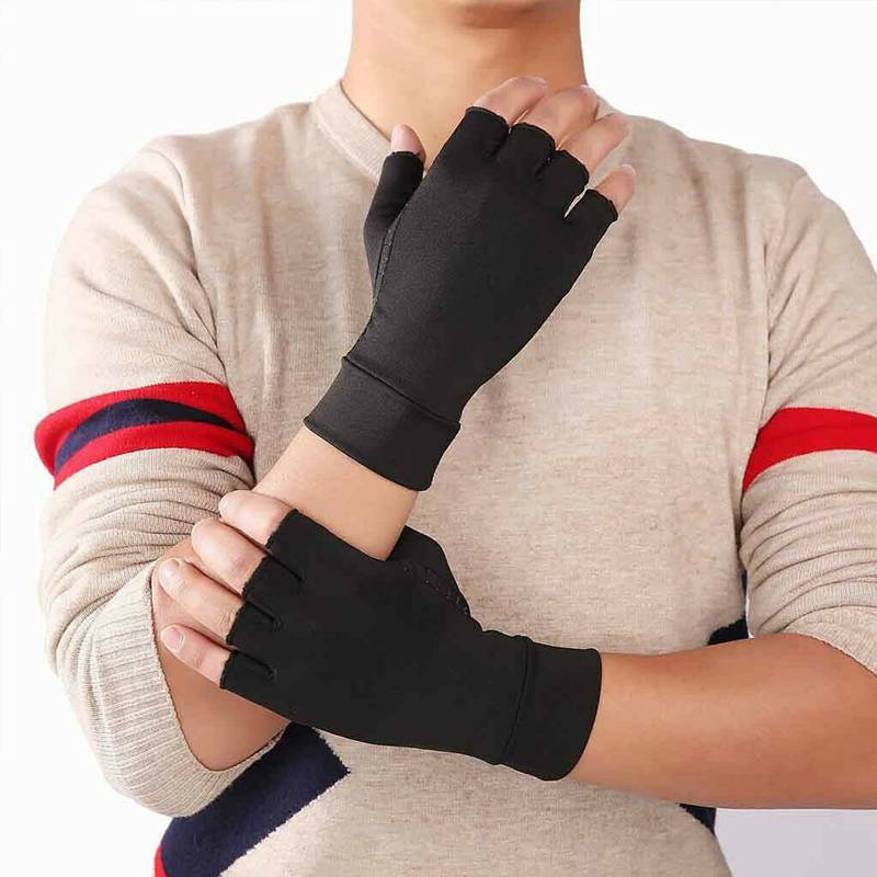 Copper Arthritis Gloves Compression Hand Support Joint Pain Relief Sports