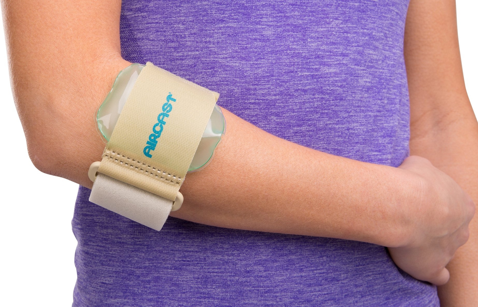 Aircast Pneumatic Armband for Elbow Wrist Forearm Pain Relief One Size Beige