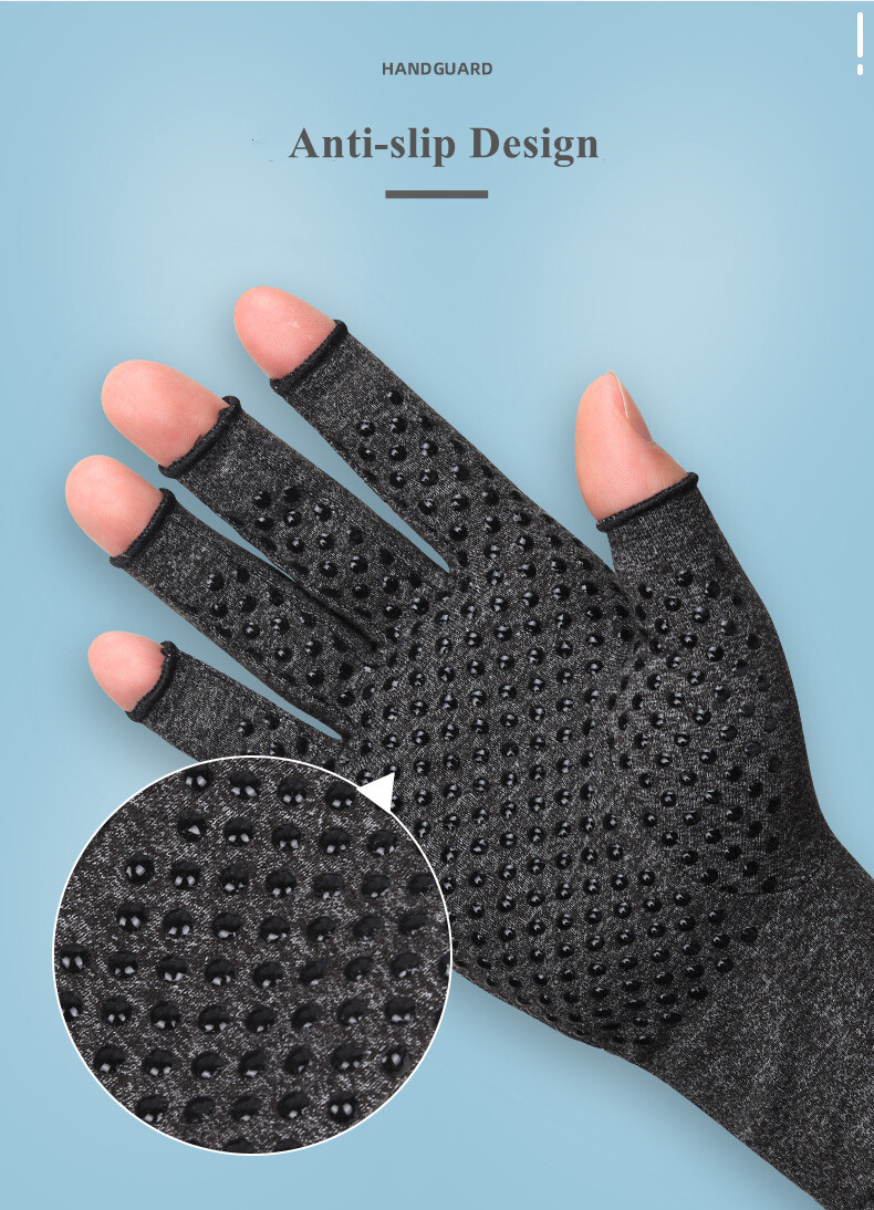 Copper Compression Gloves Arthritis Carpal Tunnel Hand Wrist Brace Support S/M/L