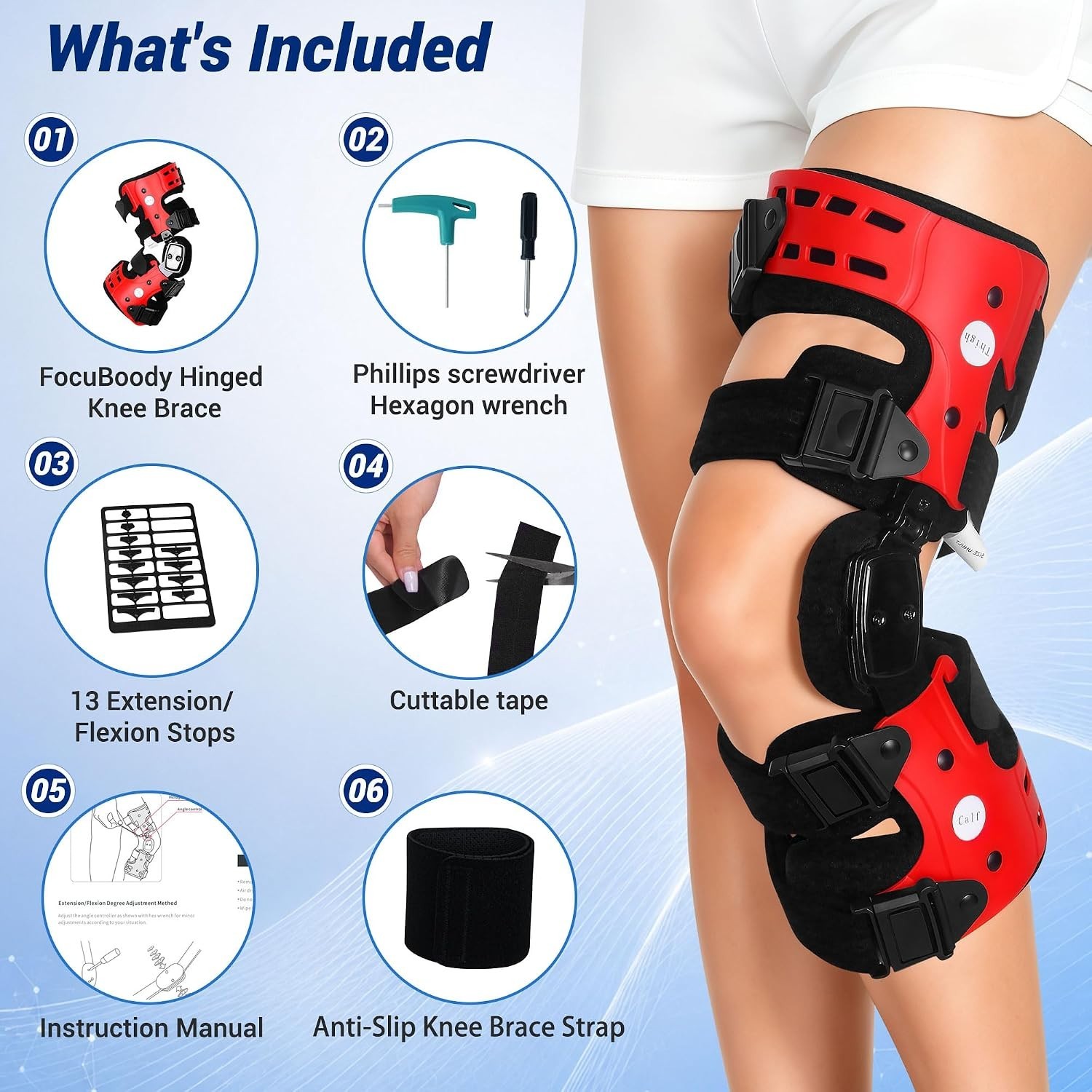 Unloader OA Knee Brace, Single Upright Adjustable Outer Hinged Support