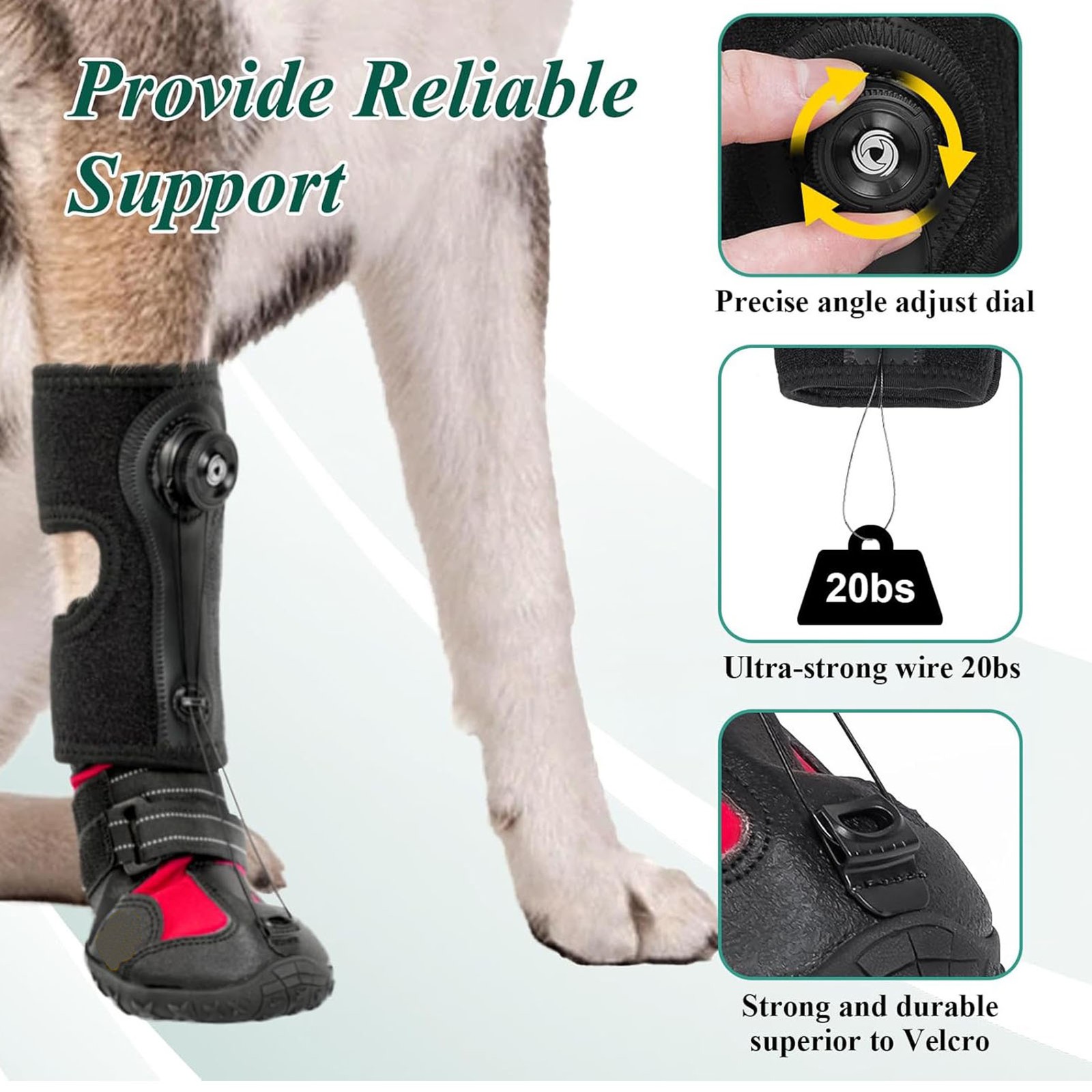 M Dog Foot Brace Breathable Non-Slip Sole Protector For Outdoor Use