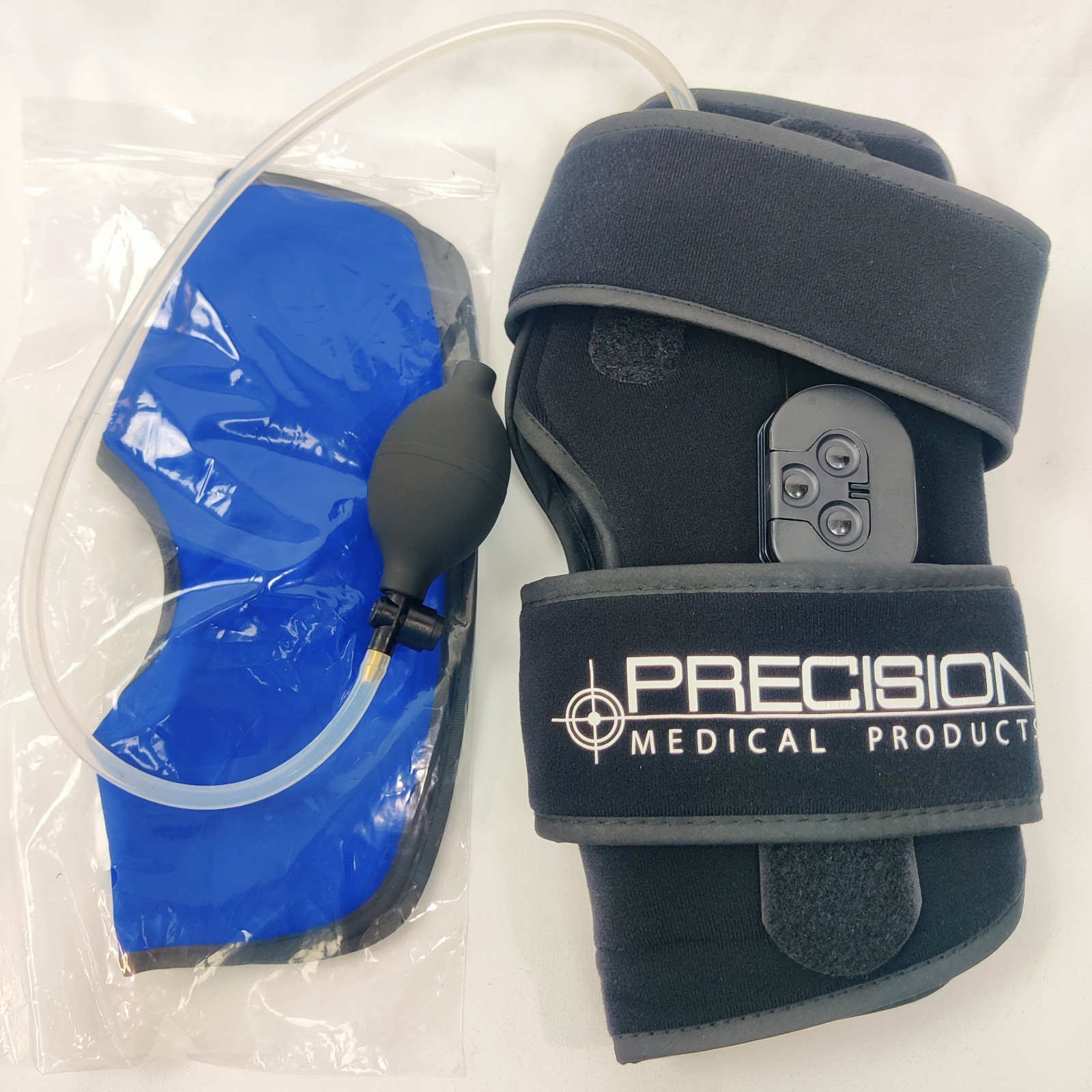 Precision Medical Cryo Therapy Pneumatic Knee Orthosis 2 ROM Hinges 2 Gel Pads